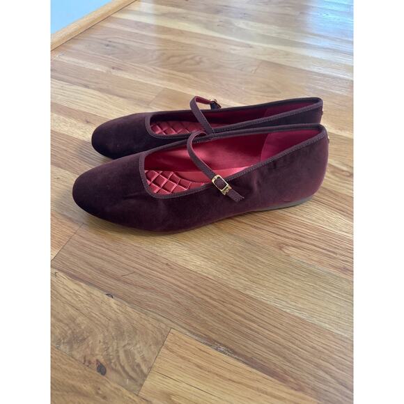 Birdies Hummingbird Mary Jane Flats Burgundy Maroon Size 11 - Picture 4 of 6